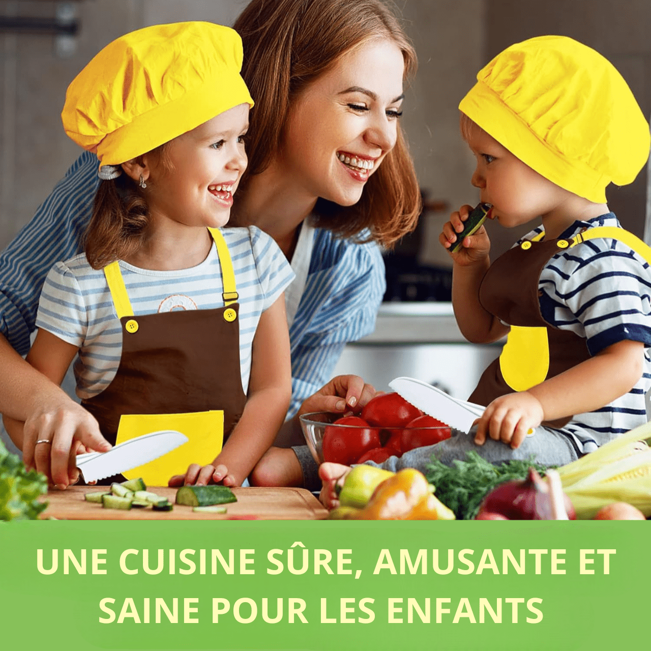 EvyChef™ - Ustensiles de cuisine sécurisés pour enfants (13 pièces)