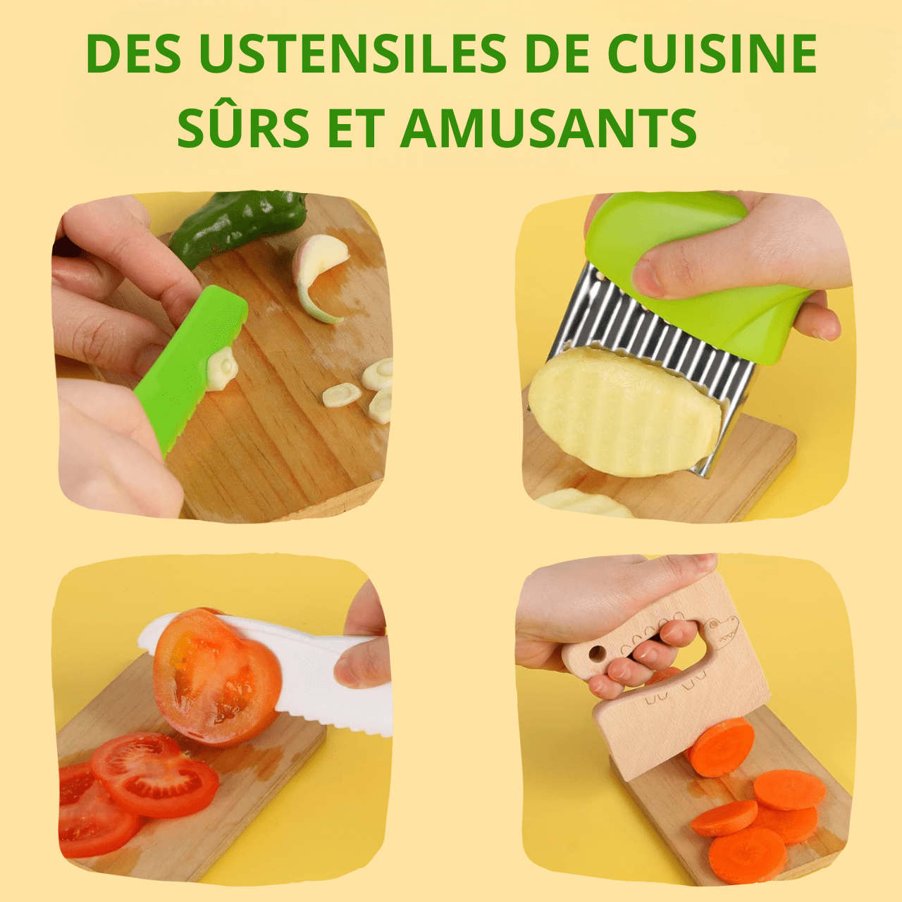 EvyChef™ - Ustensiles de cuisine sécurisés pour enfants (13 pièces)